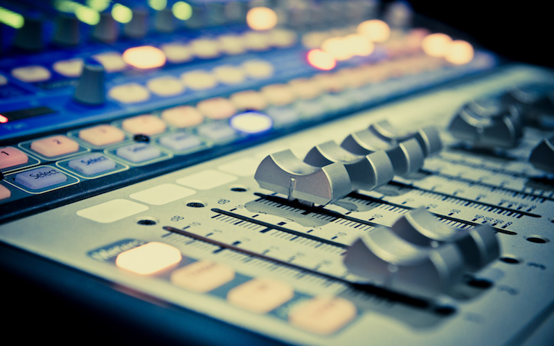 Mixing console for voice over recordings